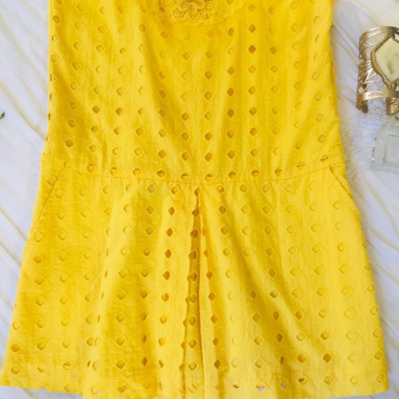Yellow BB Dakota Eyelet Shift Dress - Picture 3 of 7